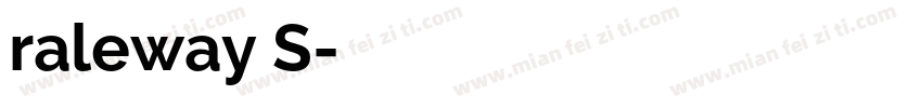 raleway S字体转换